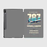 Thumbnail for Boeing 787-10 Dreamliner design on gray samsung tablet tablet case