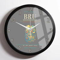 Thumbnail for Brussels Airport BRU Wall-Clock Framed - Gray