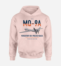 Thumbnail for MQ-9A Reaper design on pink double-side hoodie, single-side print