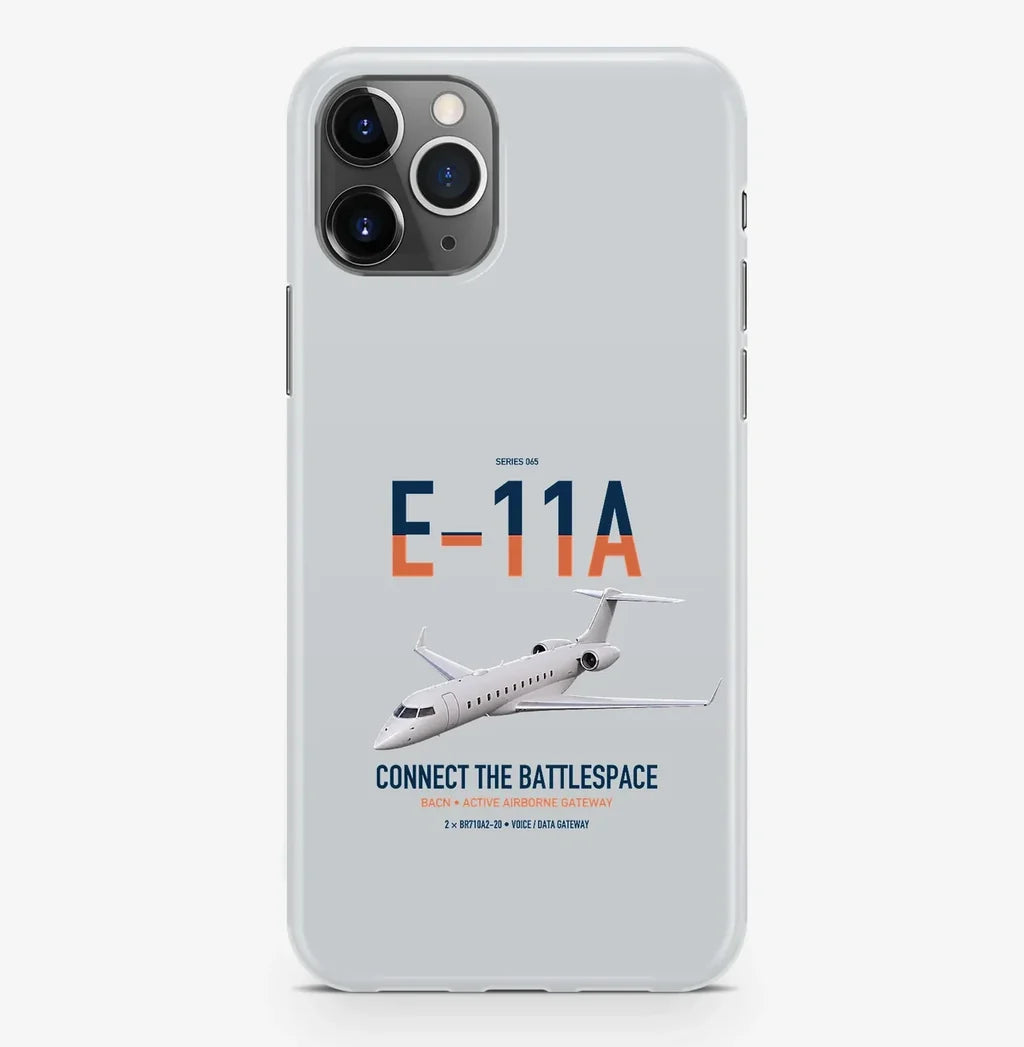 E-11A BACN design on light gray magsafe iphone case, for iPhone Pro Max