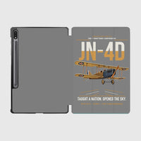 Thumbnail for Curtiss JN-4D Jenny design on gray samsung tablet tablet case