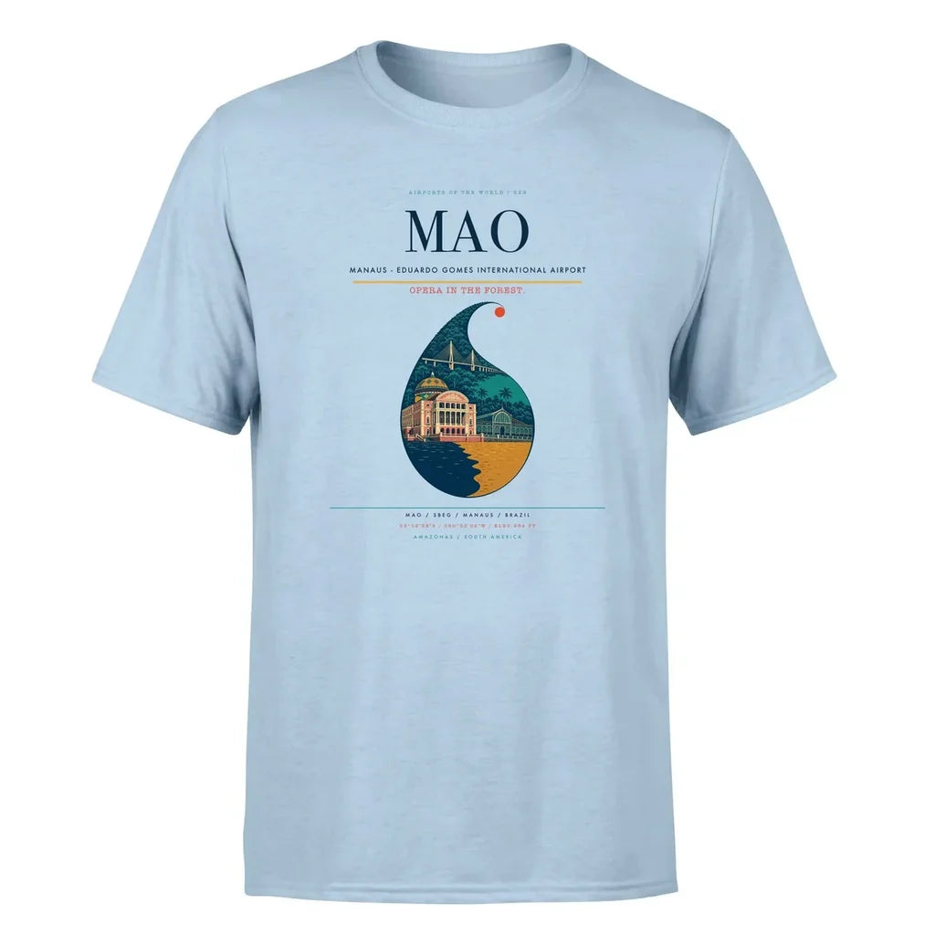 Manaus Airport (MAO) Premium T-Shirt Light Blue