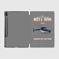 Thumbnail for Bell 505 design on gray samsung tablet tablet case