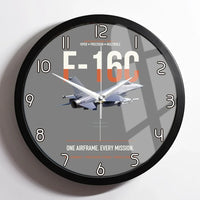 Thumbnail for F-16C Fighting Falcon One Airframe Every Mission design on gray framed wall clock