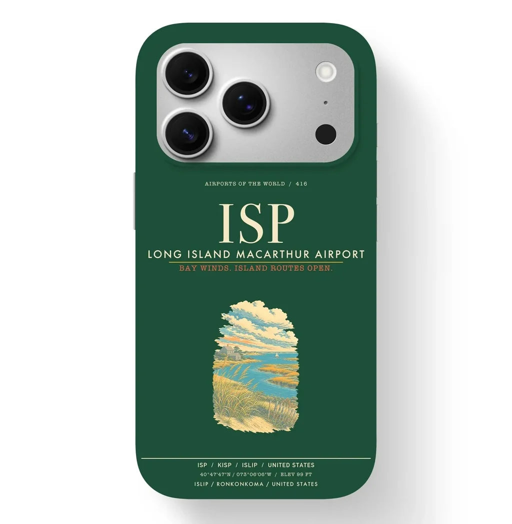 Long Island MacArthur Airport ISP Dark Green