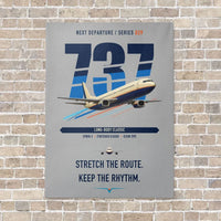 Thumbnail for Boeing 737-400 Classic vertical canvas print - no frame - light gray background