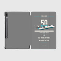 Thumbnail for Fokker 50 design on gray samsung tablet tablet case