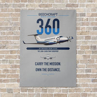 Thumbnail for Beechcraft King Air 360 vertical canvas print - no frame - light gray background