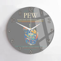Thumbnail for Bacha Khan International Airport PEW Wall-Clock No-Frame - Gray