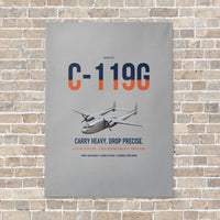 Thumbnail for C-119G Flying Boxcar vertical canvas print - no frame - light gray background