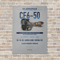 Thumbnail for CF6-50 vertical canvas print - no frame - light gray background