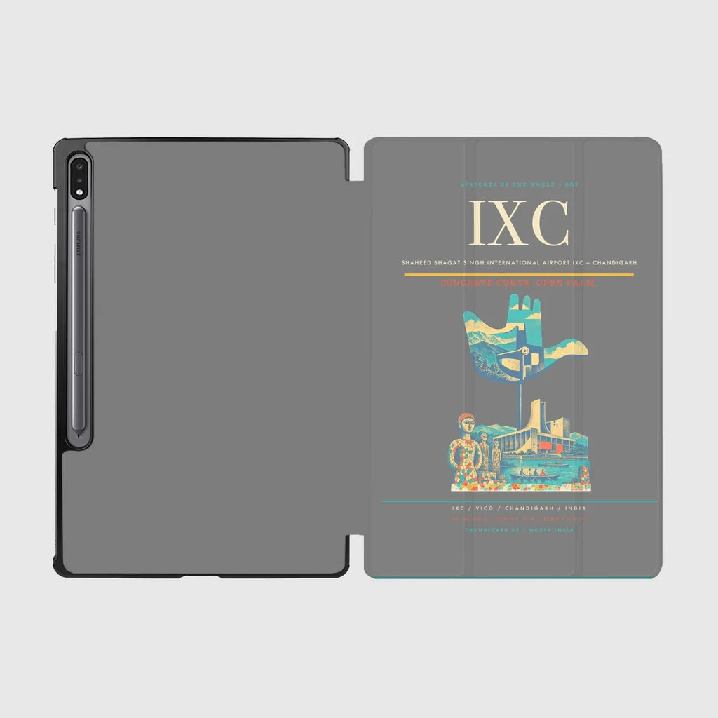 Shaheed Bhagat Singh International Airport (IXC) design on gray samsung tablet tablet case