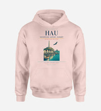 Thumbnail for Haugesund Airport, Karmøy (HAU) design on pink hoodie single-side print