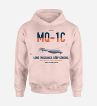 Thumbnail for MQ-1C Gray Eagle ER design on pink double-side hoodie, single-side print