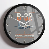 Thumbnail for B-32 Dominator design on gray framed wall clock