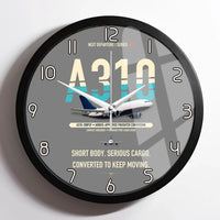 Thumbnail for Airbus A310-200P2F design on gray framed wall clock