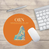 Thumbnail for Ahmed Ben Bella Airport (ORN) design on orange round mouse pad