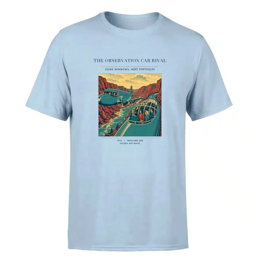 VINTAGE G4493 - The Observation Car Rival - Premium T-Shirt design on lightblue premium t shirt