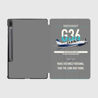 Thumbnail for Beechcraft Bonanza G36 design on gray samsung tablet tablet case