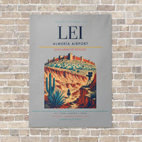 Thumbnail for Almería Airport LEI vertical canvas print - no frame - light gray background