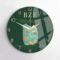 Thumbnail for Philip S. W. Goldson International Airport BZE Wall-Clock No-Frame - Dark Green