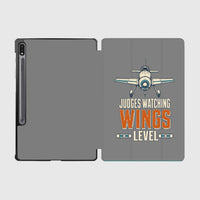 Thumbnail for Judges Watching Wings Level design on gray samsung tablet tablet case