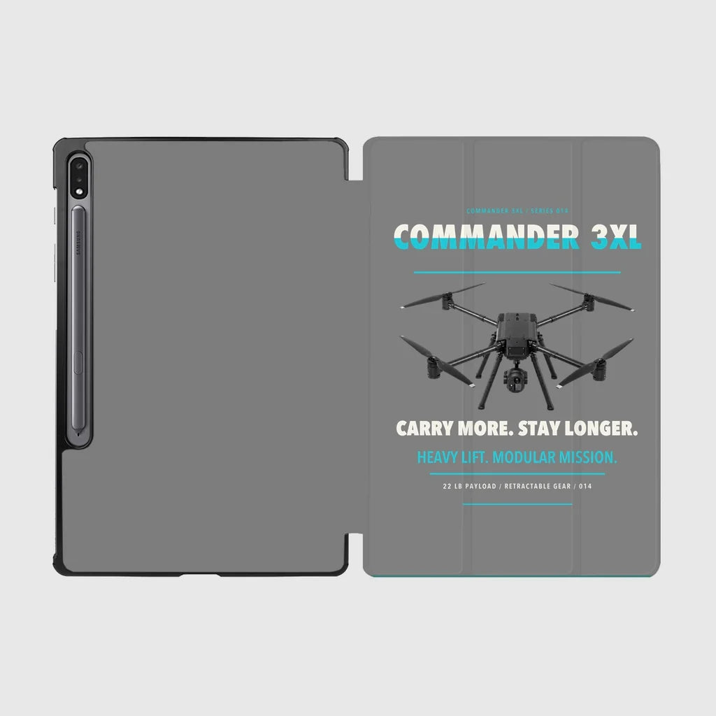 Draganfly Commander 3XL design on gray samsung tablet tablet case