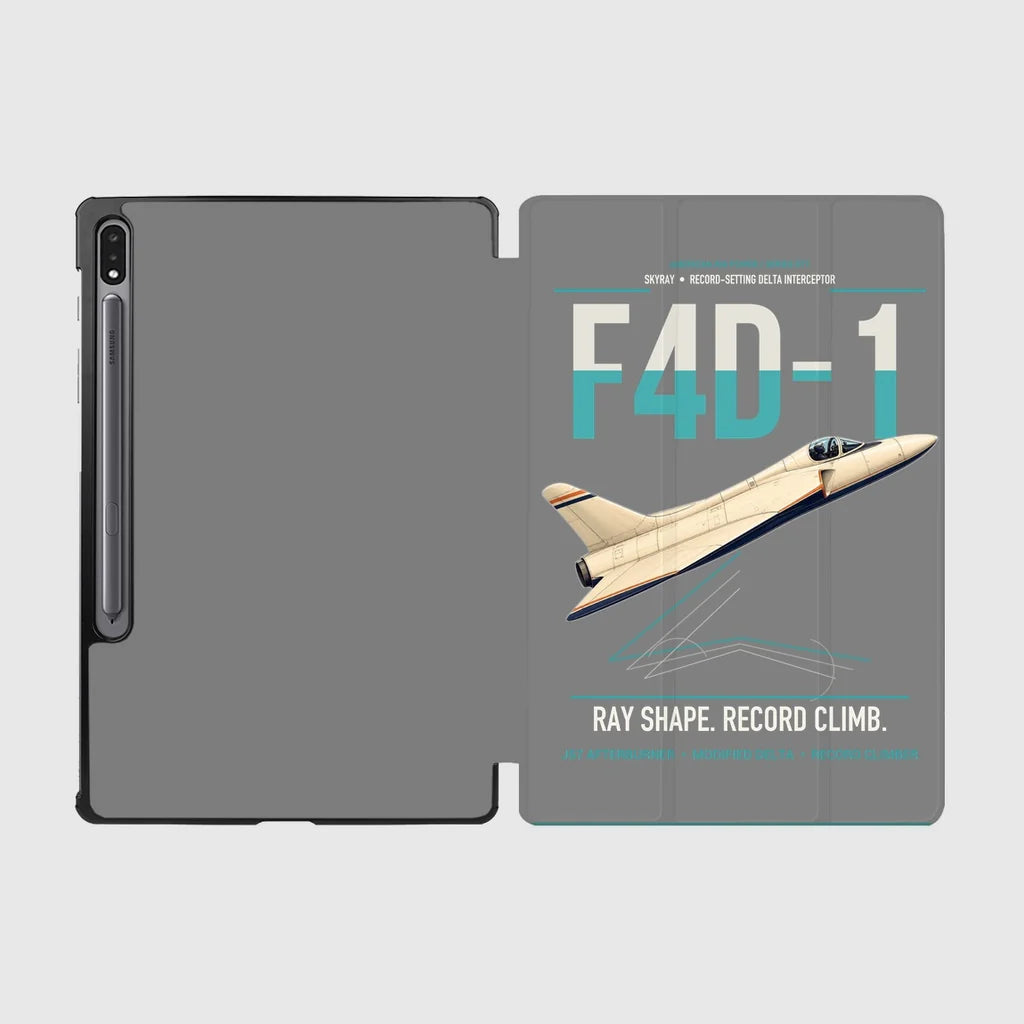F4D-1 Skyray design on gray samsung tablet tablet case
