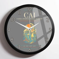 Thumbnail for Cairo International Airport CAI Wall-Clock Framed - Gray