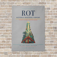 Thumbnail for Rotorua Regional Airport ROT vertical canvas print - no frame - light gray background