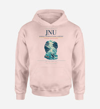 Thumbnail for Juneau International Airport (JNU) design on pink hoodie single-side print