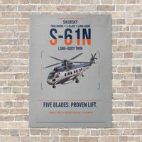Thumbnail for Sikorsky S-61N vertical canvas print - no frame - light gray background