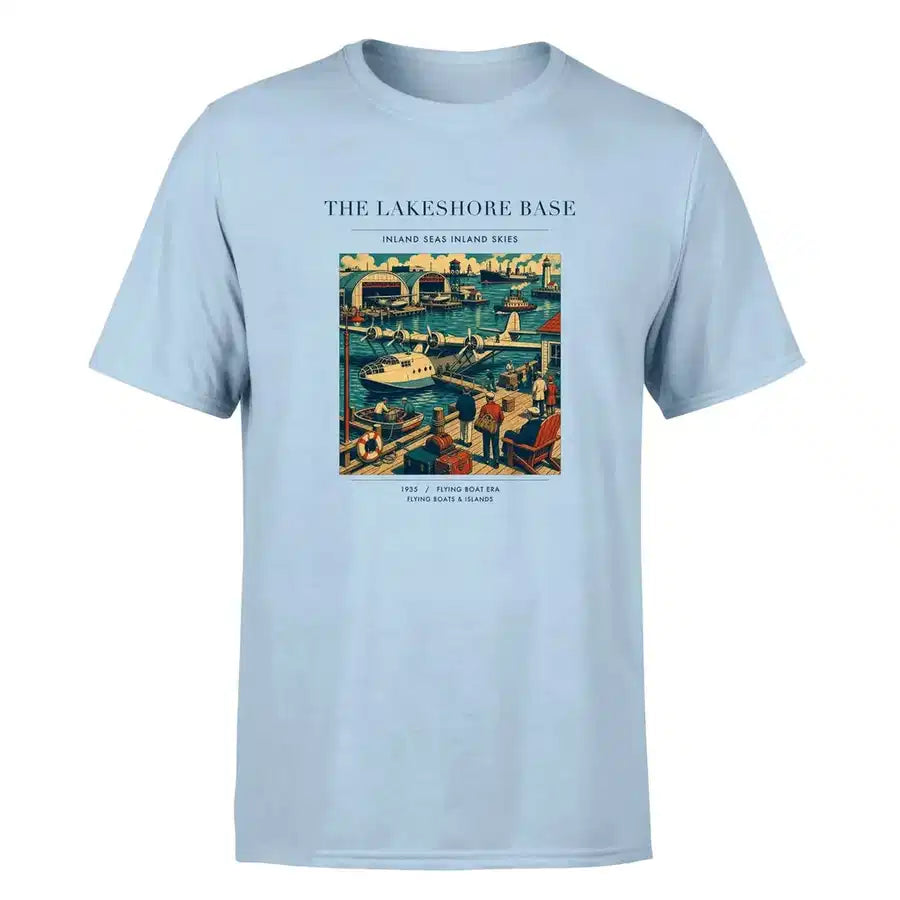 VINTAGE G4071 - The Lakeshore Base - Premium T-Shirt design on lightblue premium t shirt