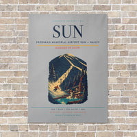 Thumbnail for Friedman Memorial Airport SUN — Hailey vertical canvas print - no frame - light gray background