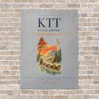 Thumbnail for Kittilä Airport KTT vertical canvas print - no frame - light gray background