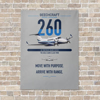 Thumbnail for Beechcraft King Air 260 vertical canvas print - no frame - light gray background