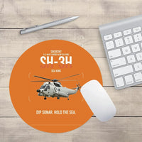 Thumbnail for Sikorsky SH-3H Sea King design on orange round mouse pad