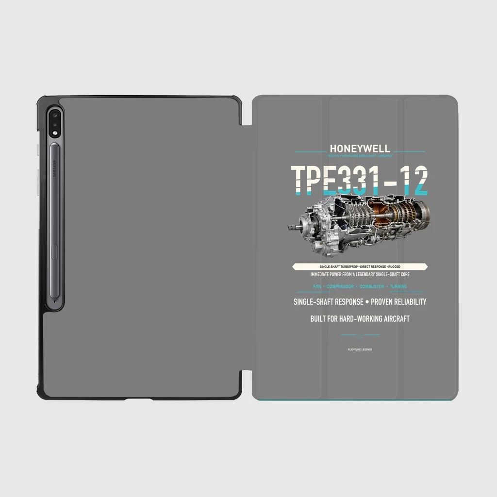 TPE331-12 design on gray samsung tablet tablet case