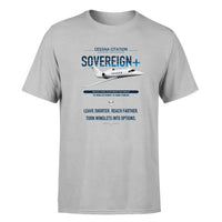 Thumbnail for Cessna Citation Sovereign+ design on light gray double-side t-shirt, single-side print