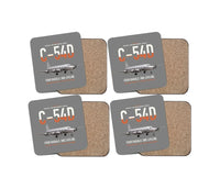 Thumbnail for C-54D Skymaster design on gray 4 pieces set coaster