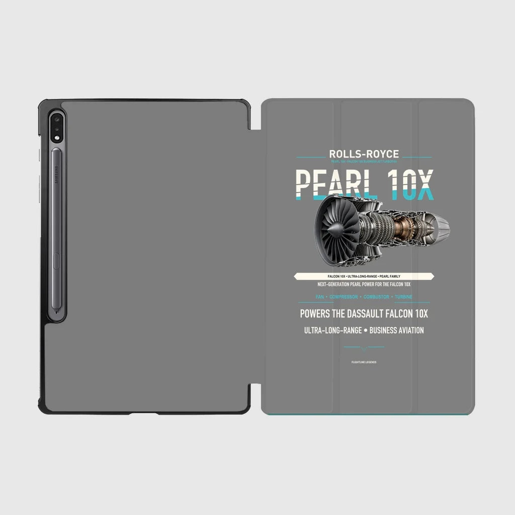 PEARL 10X design on gray samsung tablet tablet case