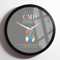 Thumbnail for John Glenn Columbus International Airport CMH Wall-Clock Framed - Gray