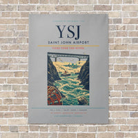 Thumbnail for Saint John Airport YSJ vertical canvas print - no frame - light gray background