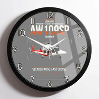 Thumbnail for Leonardo AW109SP GrandNew design on gray framed wall clock