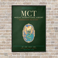 Thumbnail for Muscat International Airport MCT - Canvas Framed - Dark Green