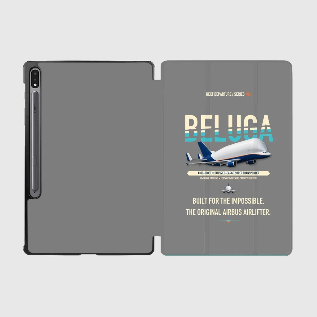 Airbus A300-600ST BelugaST design on gray samsung tablet tablet case