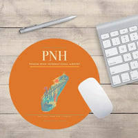 Thumbnail for Phnom Penh International Airport (PNH) design on orange round mouse pad