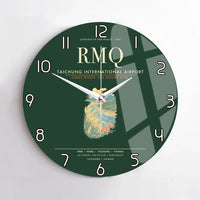 Thumbnail for Taichung International Airport RMQ Wall-Clock No-Frame - Dark Green