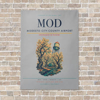 Thumbnail for Modesto City-County Airport MOD vertical canvas print - no frame - light gray background