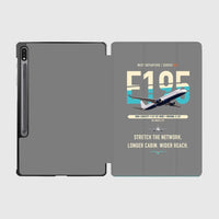 Thumbnail for Embraer E195 design on gray samsung tablet tablet case